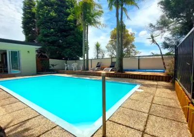 Quiet, private & luxurious self-catering AirBnB accommodation and retreat with exclusive access to our swimming pool for a relaxing place to stay in Auckland.