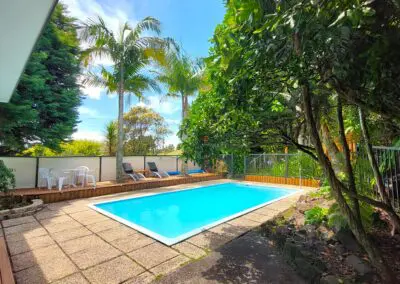 Quiet, private & luxurious self-catering AirBnB accommodation and retreat with exclusive access to our swimming pool for a relaxing place to stay in Auckland.